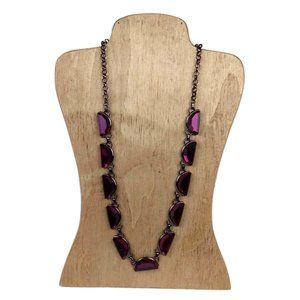 Coldwater Creek Pink Crescent Gem Long Necklace